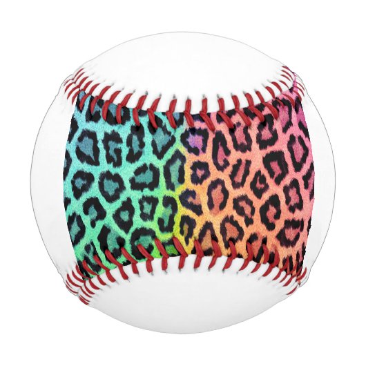 leopard regenbogen hintergrund baseball (Vorderseite)
