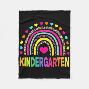 Leopard Regenbogen Kindergarten Lehrer Erster Tag Fleecedecke
