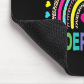 Leopard Regenbogen Kindergarten Lehrer Erster Tag Mousepad (Ecke)