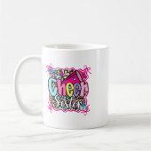 Leopard Regenbogen Kokette Cheer Schwester Cheerle Kaffeetasse (Links)
