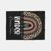 Leopard Regenbogen Lehrer Schüler, Kinder Dream Te Fleecedecke (Vorderseite (Horizontal))