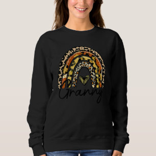 Leopard Regenbogen Oma Gesegnete Oma Herbst Dank Sweatshirt