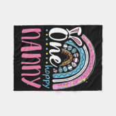 Leopard Regenbogen Ostereier Hasenohren Ein Hoppy Fleecedecke (Vorderseite (Horizontal))