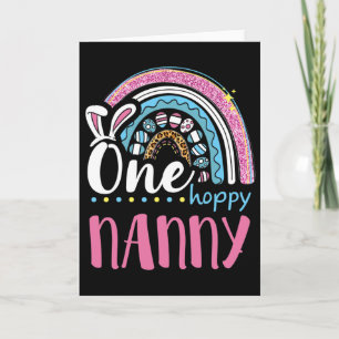 Leopard Regenbogen Ostereier Hasenohren Ein Hoppy  Karte