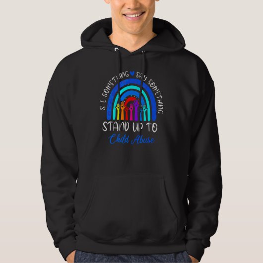 Leopard Regenbogen sehen etwas sagen Kind Hoodie (Vorderseite)