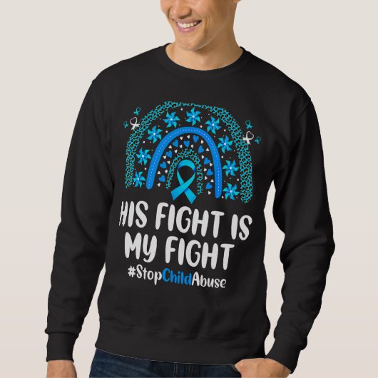Leopard Regenbogen sein Kampf ist mein Kampf gegen Sweatshirt (Vorderseite)