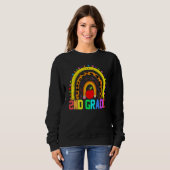 Leopard-Regenbogen-Tee der zweiten Klasse Sweatshirt (Vorne ganz)