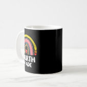Leopard Regenbogen Vierte Klasse 4. erster Schulta Kaffeetasse (Vorderseite Links)