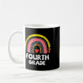 Leopard Regenbogen Vierte Klasse 4. erster Schulta Kaffeetasse (Links)