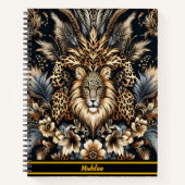 Leopard Retreat: Lounge in Wilder Elegance Notizblock (Vorderseite)