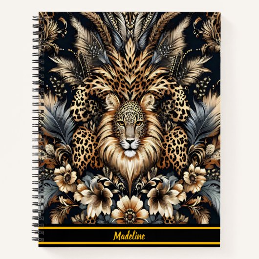 Leopard Retreat: Lounge in Wilder Elegance Notizblock (Vorderseite)