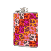 Leopard-Retro-Muster 2 Flachmann (Links)