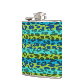 Leopard-Retro-Muster 4 Flachmann (Links)
