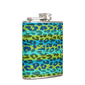 Leopard-Retro-Muster 4 Flachmann (Rechts)
