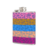 Leopard-Retro-Muster 8 Flachmann (Links)