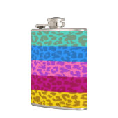 Leopard-Retro-Muster 9 Flachmann (Links)
