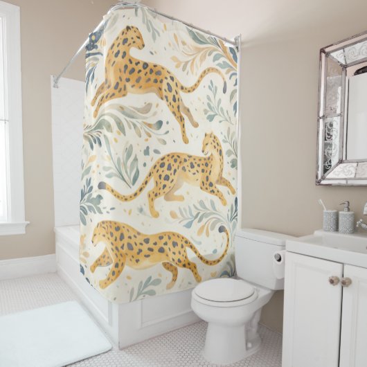 Leopard Reverie Duschvorhang (Beispiel)