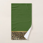 LEOPARD RICH GREEN GOLD BADEZIMMER TOWEL SET (Handtuch)
