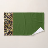 LEOPARD RICH GREEN GOLD BADEZIMMER TOWEL SET (Handtuch)