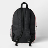 Leopard rosa bedruckter rucksack (Rückseite)