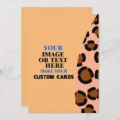 Leopard rosa braune Vorlage, erstellen Sie Ihre ei Ankündigung (Vorne/Hinten)