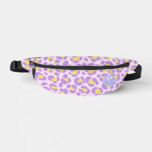 Leopard Rosa Lila Gelb Personalisiert Bauchtasche