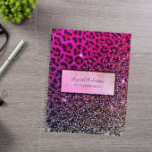 Leopard rosa lila schwarze Funkelglasur mädchenhaf Planer