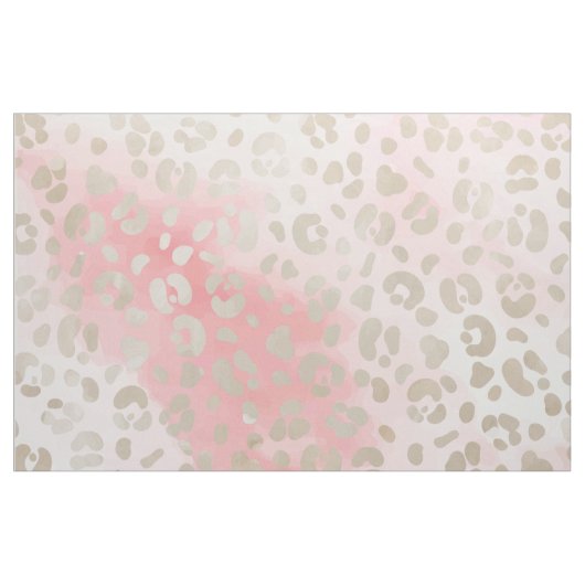 Leopard rosa Wasserfarbmuster Stoff (Yard (91,4 cm))