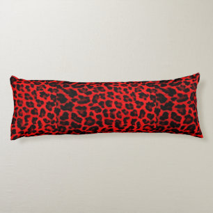Leopard - Rot und Schwarzes Seitenschläferkissen