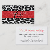 Leopard; rot visitenkarte (Vorne/Hinten)