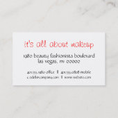 Leopard; rot visitenkarte (Rückseite)