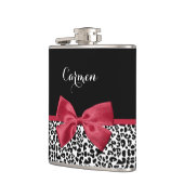Leopard-Rotes Band Flachmann (Links)