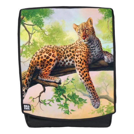 Leopard Rucksack (Vorderseite)