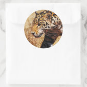 Leopard Runder Aufkleber (Tasche)