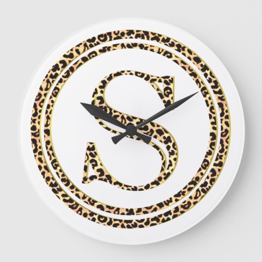 Leopard S Große Wanduhr (Vorderseite)