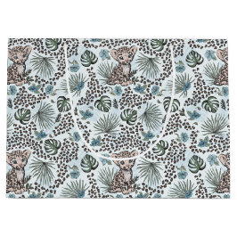 Leopard Safari Baby Boy Jungle Floral Große Geschenktüte