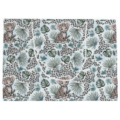 Leopard Safari Baby Boy Jungle Floral Große Geschenktüte (Rückseite)