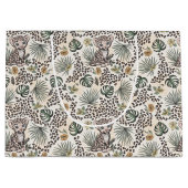 Leopard Safari Kids Floral Jungle Pattern Große Geschenktüte (Vorderseite)