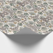 Leopard Safari Kinder Blumen Dschungel Muster Geschenkpapier (Ecke)