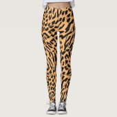 Leopard Safari Print Leggings (Vorderseite)