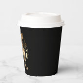 Leopard Safari-Tassen aus schwarzem Papier Pappbecher (Links)