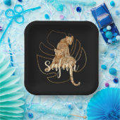 Leopard-Safari-Teller Pappteller (Party)