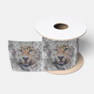 Leopard Satinband