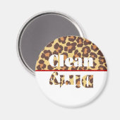 Leopard Sauberkeit/Geschirrspülmaschine Magnet (Vorderseite/Rückseite)