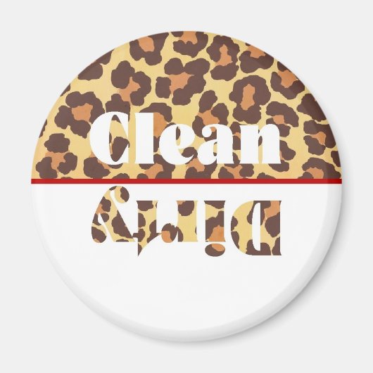Leopard Sauberkeit/Geschirrspülmaschine Magnet (Vorne)