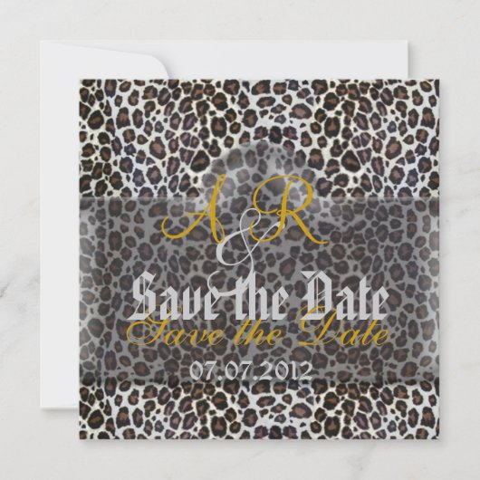 Leopard Save the Date (Vorderseite)