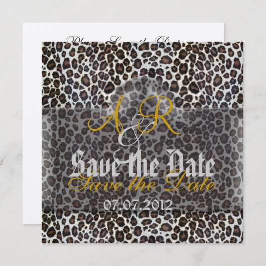 Leopard Save the Date (Vorne/Hinten)