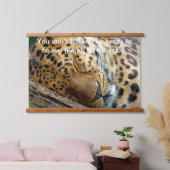 Leopard Schlafen Wandteppich Mit Holzrahmen (Schlafzimmer)