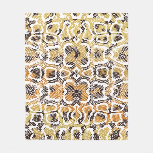 Leopard Schlange Animal Print Textur Fleecedecke (Vorderseite)
