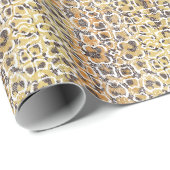 Leopard Schlange Animal Print Textur Geschenkpapier (Rolleneckpunkt)